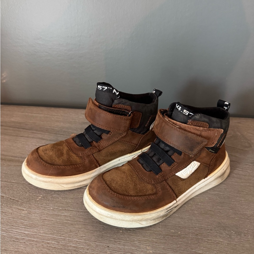 Superfit warm gore-tex Brown Kids Shoes with Velcro Strap